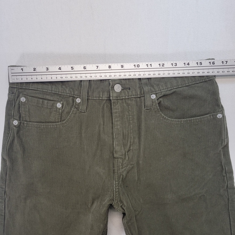 Levi's 502 Regular Tapered Corduroy Pants Mens 32x34 Olive Green Stretch - Picture 9 of 12